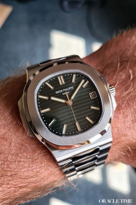 patek nautilus on wrist|patek philippe nautilus reference.